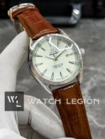 Omega Seamaster Aqua Terra white Wave brown Strap Watch | AA Grade Inspired