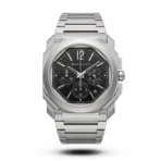 Bvlgari Octo Finissimo Matte silver case black dial Watch | AA Grade Inspired