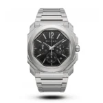 Bvlgari Octo Finissimo Matte silver case black dial Watch | AA Grade Inspired
