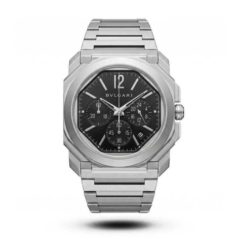 Bvlgari Octo Finissimo Matte silver case black dial Watch | AA Grade Inspired