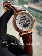 Patek Philippe Skeleton Roman brown Leather rose gold tone Watch | AA Grade Inspired