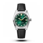 King Seiko Automatic green dial black Leather Men's Watch | AA Grade Inspired