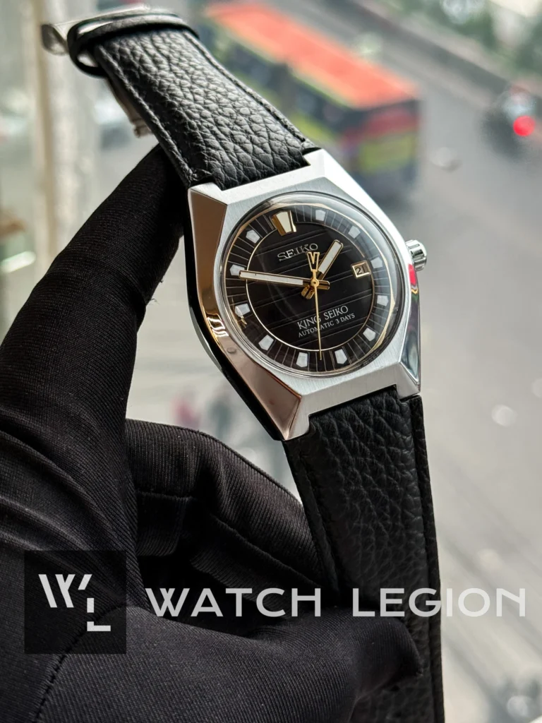 King Seiko Automatic balck dial black Leather Men's Watch | AA Grade Inspired