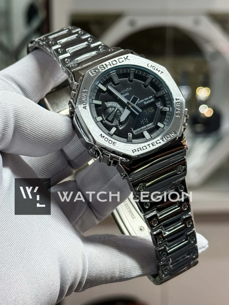 Casio G-Shock Full Metal silver case black dial black digit Watch | Semi AAA Grade Inspired