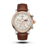 Patek Philippe Moon Phase Chrono brown Leather two tone Watch | AA Grade Inspired