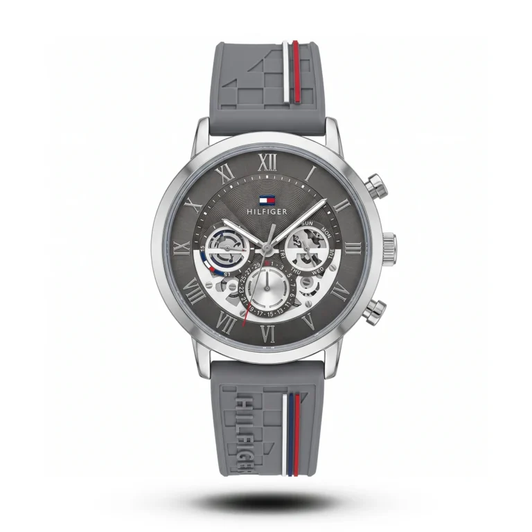 Tommy Hilfiger Multi-Function Skeleton Silicone grey dial Watch | AA Grade Inspired