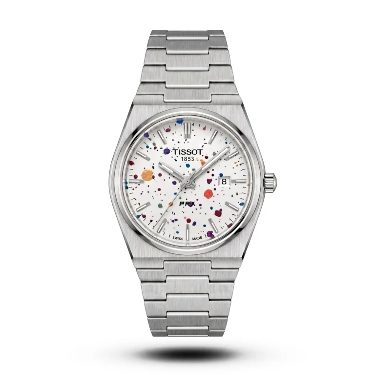 Tissot PRX Custom Splatter white Dial Steel Watch | AA Grade Inspired