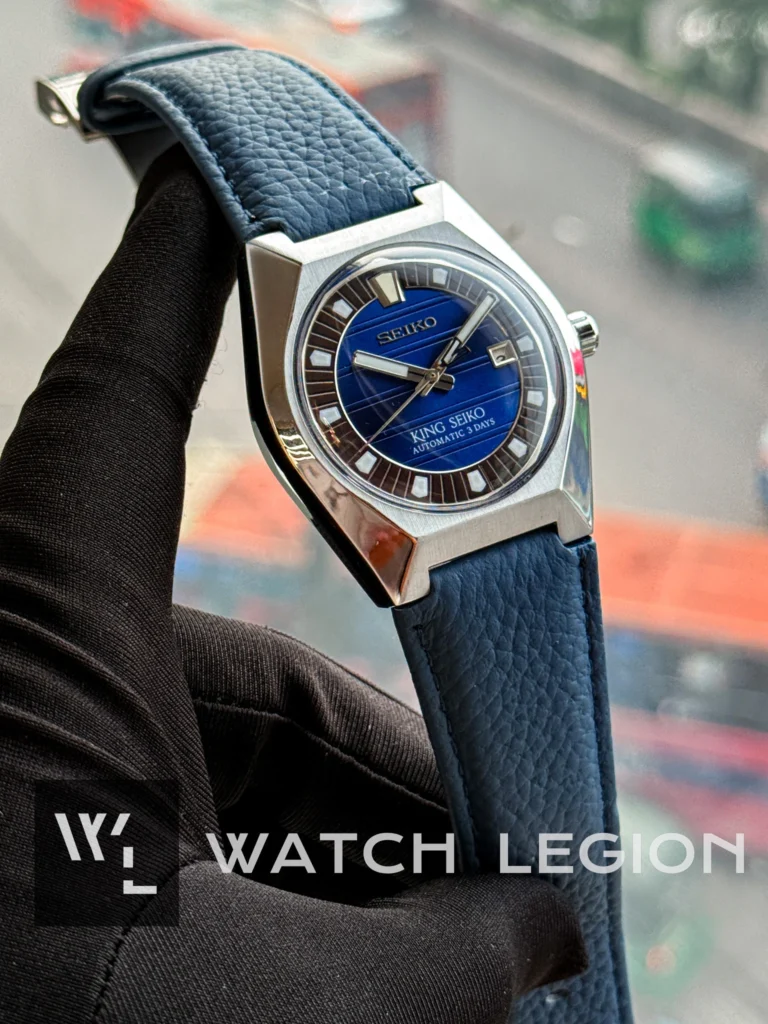 King Seiko Automatic blue dial blue Leather Men's Watch | AA Grade Inspired
