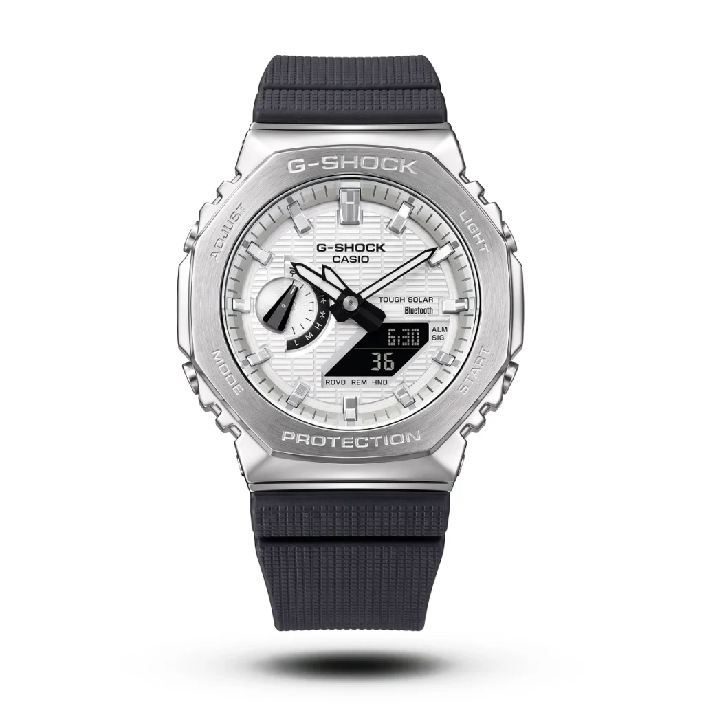 G-Shock GMB-2100 Metal Bezel Silicone Strap white DIal Watch | Semi AAA Grade Inspired