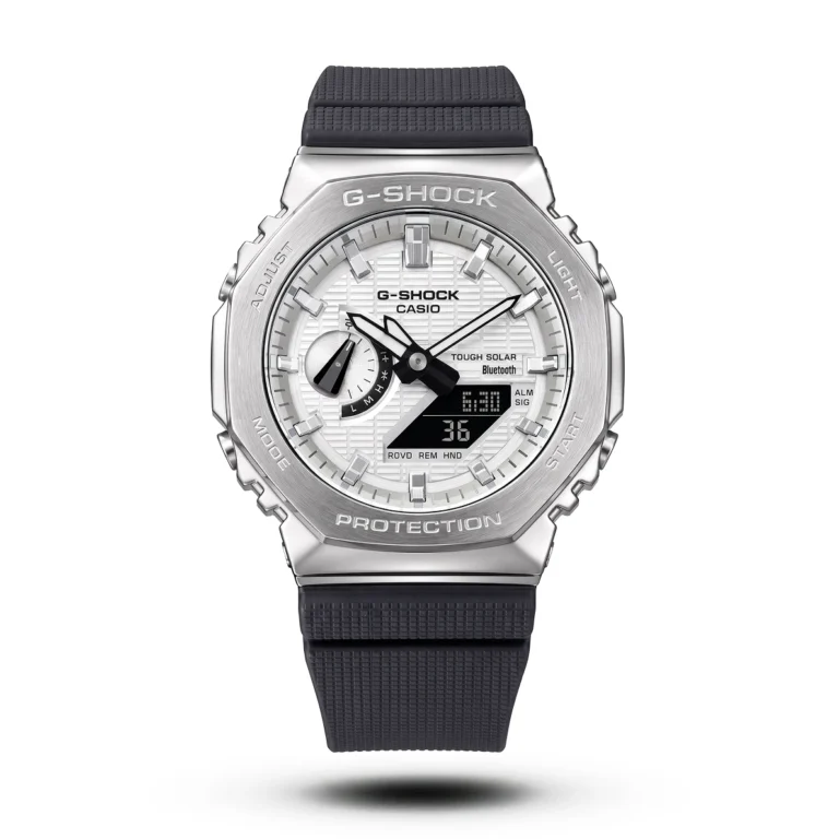G-Shock GMB-2100 Metal Bezel Silicone Strap white DIal Watch | Semi AAA Grade Inspired