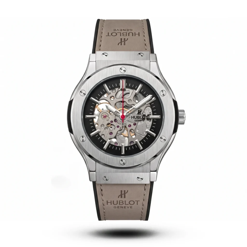 Hublot Classic Fusion mustard trap Strap silver case sikver bezel Watch | AA Grade Inspired