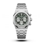 AP Royal Oak Chrono silver tone green dial Watch | AA Grade Inspired