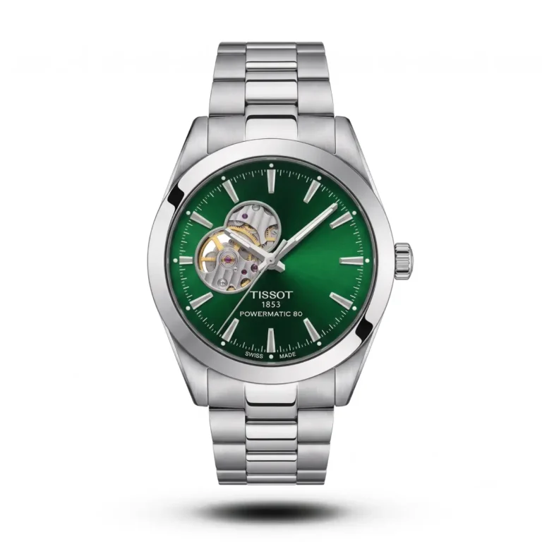 Tissot Gentleman Open Heart Powermatic 80 green dial Watch | AA Grade Inspired
