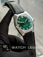 King Seiko Automatic green dial black Leather Men's Watch | AA Grade Inspired