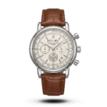 Patek Philippe Arabic Day-Date Chronograph brown Strap white dial Watch | AA Grade Inspired
