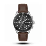 Hugo Boss Volane Chronograph brown Leather black dial Watch | AA Grade Inspired