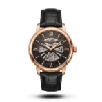 Patek Philippe Skeleton Roman black Leather rose gold tone Watch | AA Grade Inspired