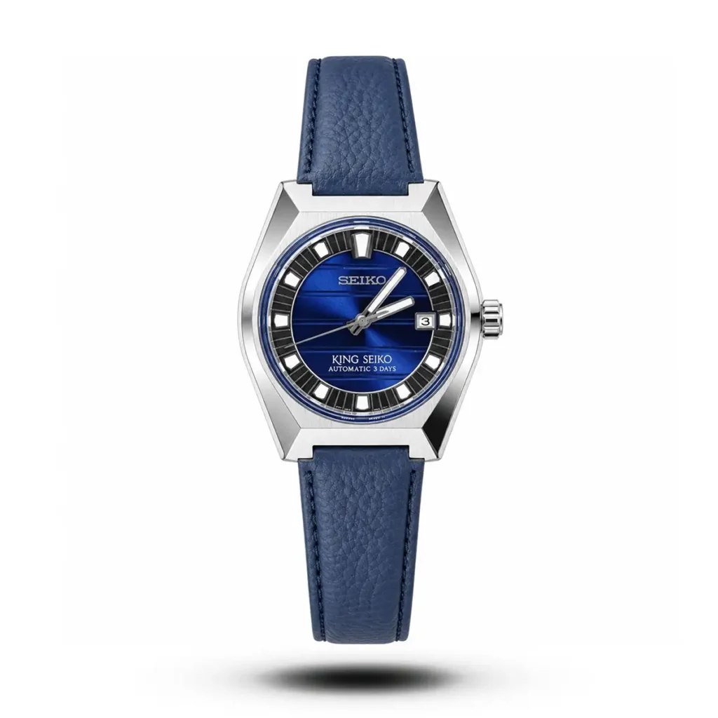 King Seiko Automatic blue dial blue Leather Men's Watch | AA Grade Inspired