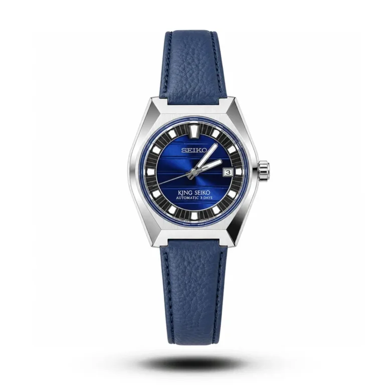 King Seiko Automatic blue dial blue Leather Men's Watch | AA Grade Inspired