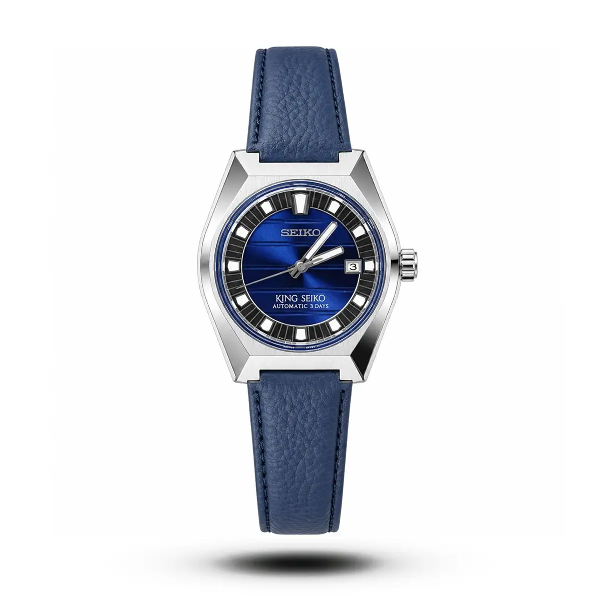 product-56cdde4f-0f66-45dd-a515-9df9390658ba.webp King Seiko Automatic blue dial blue Leather Men's Watch | AA Grade Inspired