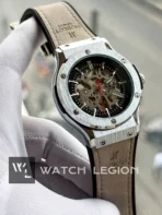 Hublot Classic Fusion mustard trap Strap silver case sikver bezel Watch | AA Grade Inspired