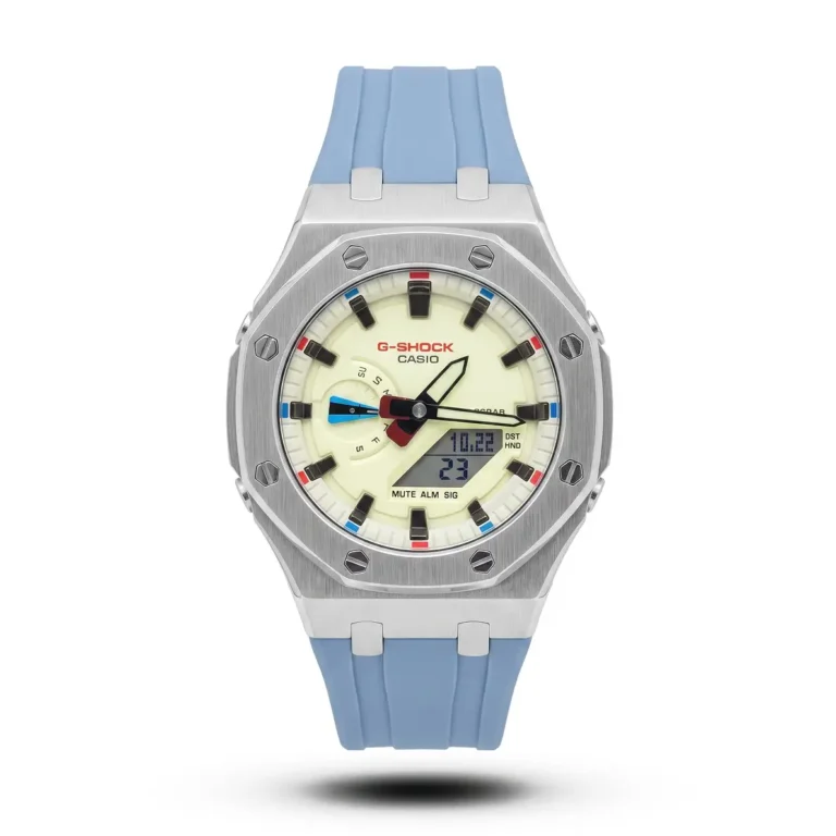 G-Shock GA-2100 Metal Bezel tiffany Silicone Strap Watch | Semi AAA Grade Inspired