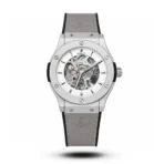 Hublot Classic Fusion Skeleton grey velvet Strap Watch | AA Grade Inspired