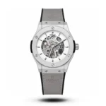 Hublot Classic Fusion Skeleton grey velvet Strap Watch | AA Grade Inspired