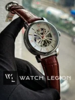 Patek Philippe Skeleton Roman brown Leather silver tone Watch | AA Grade Inspired