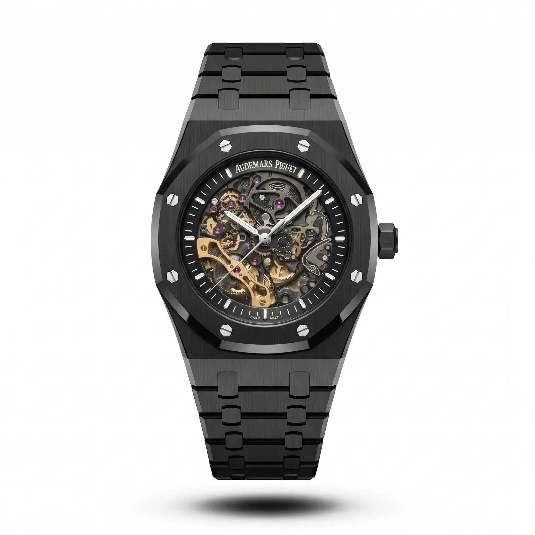 product-7eb2335e-cc2f-422c-913e-1c4dde71a4b0 AP Royal Oak Skeleton Full Black Watch - Image 1