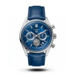TAG Heuer Carrera Chrono blue Leather blue dial Watch | AA Grade Inspired