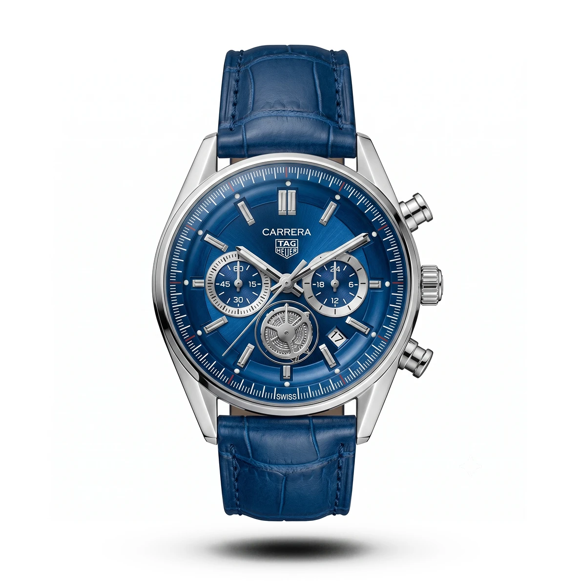 product-835afec8-bed7-40ab-b261-27609a0a1ff3.webp TAG Heuer Carrera Chrono blue Leather blue dial Watch | AA Grade Inspired