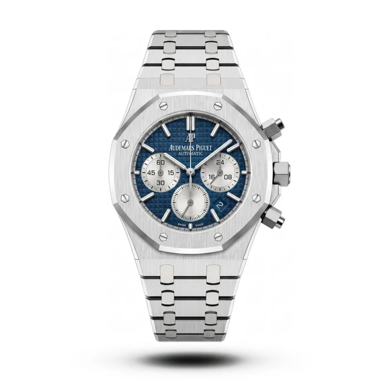 AP Royal Oak Chrono silver tone blue dial Watch | AA Grade Inspired