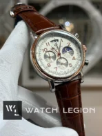 Patek Philippe Moon Phase Chrono brown Leather two tone Watch | AA Grade Inspired