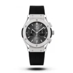 Hublot Classic Fusion silicon strap black silver