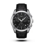 Tissot Couturier Chronograph Black Dial Leather Strap Watch | AA Grade Inspired
