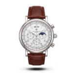 Patek Philippe Moon Phase Chrono brown Leather Watch | AA Grade Inspired