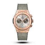 Hublot Classic Fusion crocodile leather olive gold