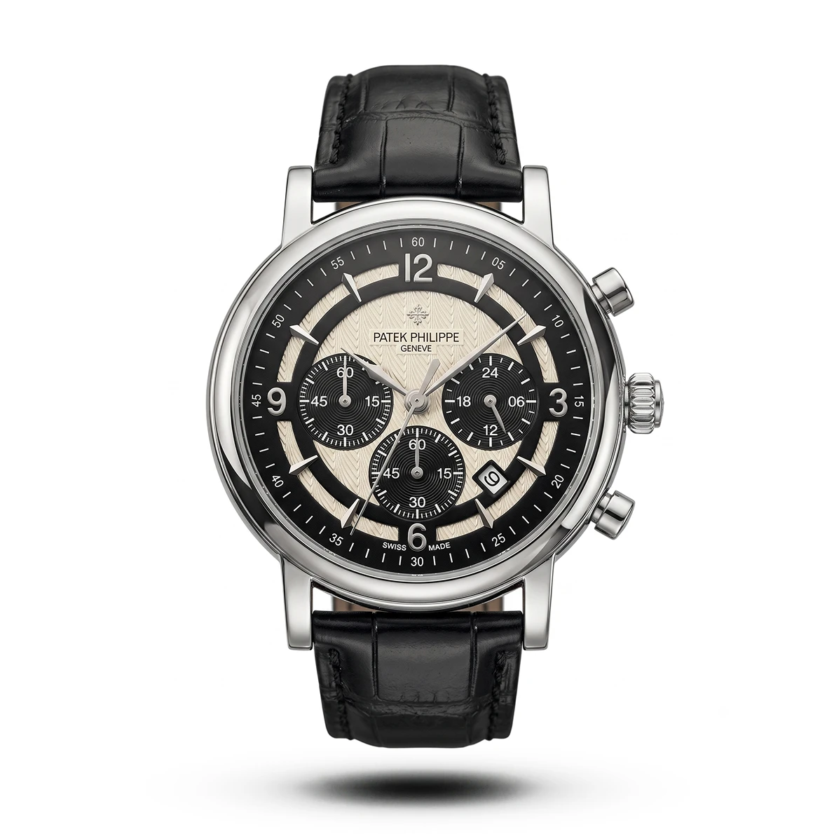 product-a81449ab-36c5-4346-9070-0c58ed6a569a.webp Patek Philippe Tri-Compax Chrono black Leather black dial Watch | AA Grade Inspired