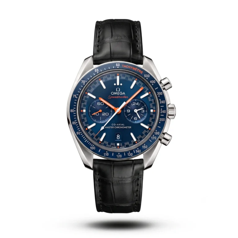 Omega Speedmaster Racing Chrono black Leather blue dial Watch | AA Grade Inspired