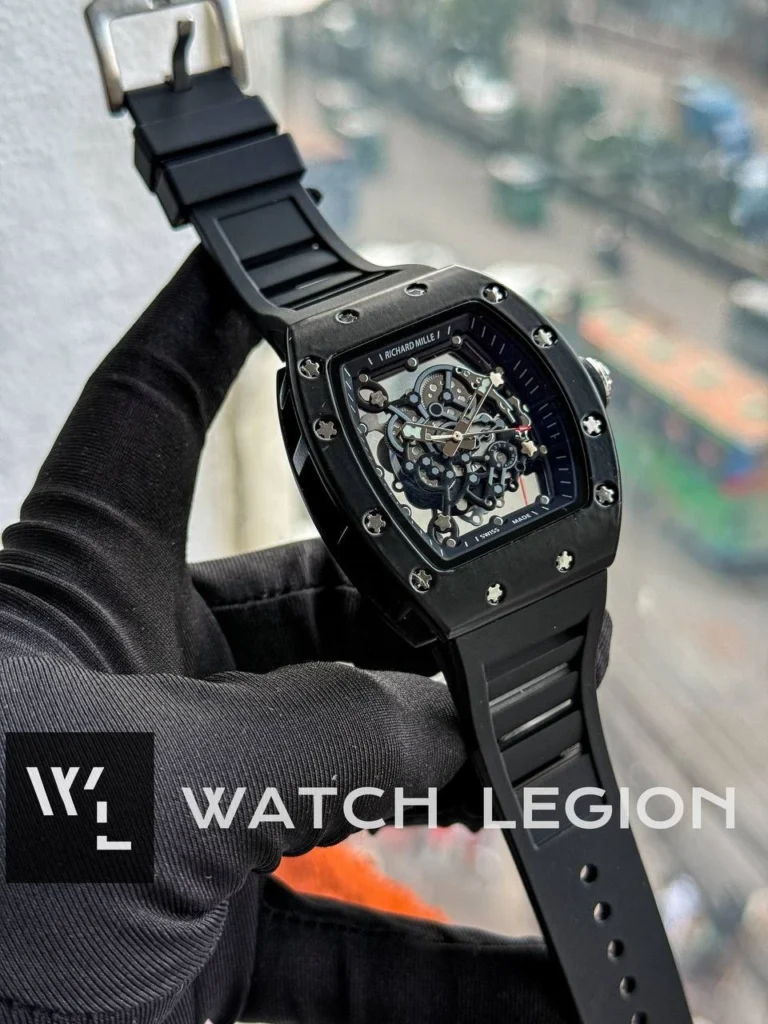 RM Bubba Watson Skeletonized Silicone Strap black case Watch | AA Grade Inspired