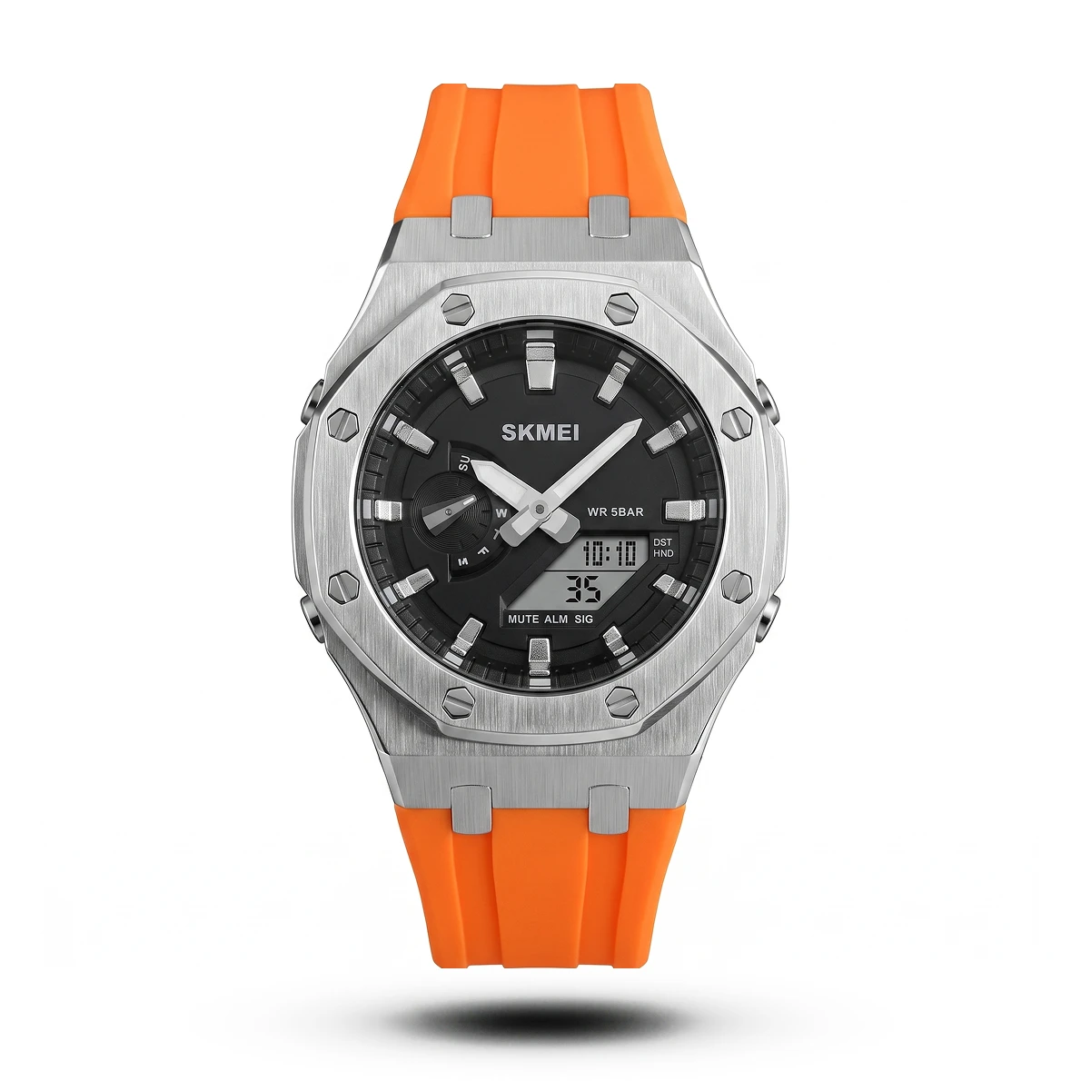 product-b39d0305-322a-4e01-87a6-d540115c361c.webp SKMEI Dual Display metal case orange Silicone Watch