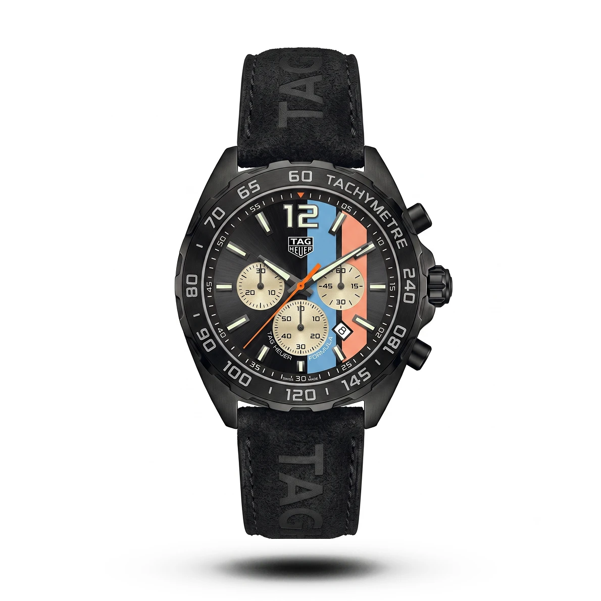 product-b3d35ba6-4a89-491d-8685-9e2e1bcd5326.webp TAG Heuer Formula 1 Chronograph iconic dial black Suede Leather Watch | AA Grade Inspired