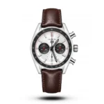 TAG Heuer Carrera Chrono Heritage brown Leather white dial Watch | AA Grade Inspired
