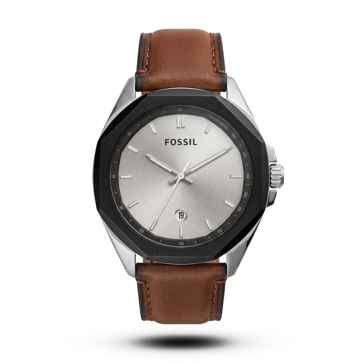 product-b7beea59-8a9a-46f8-ba83-f6d46833a656.webp Fossil Octagon mustard Leather grey dial Watch | AA Grade Inspired