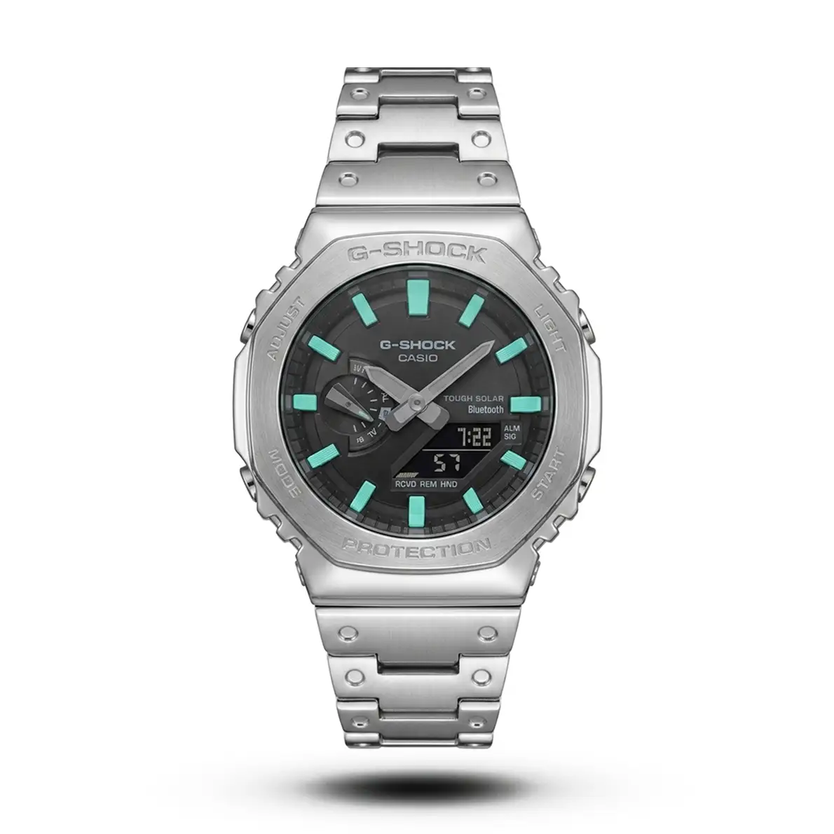product-b9616933-dad5-4fba-8c79-0f63a5799669.webp Casio G-Shock Full Metal silver case black dial blue digit Watch | Semi AAA Grade Inspired