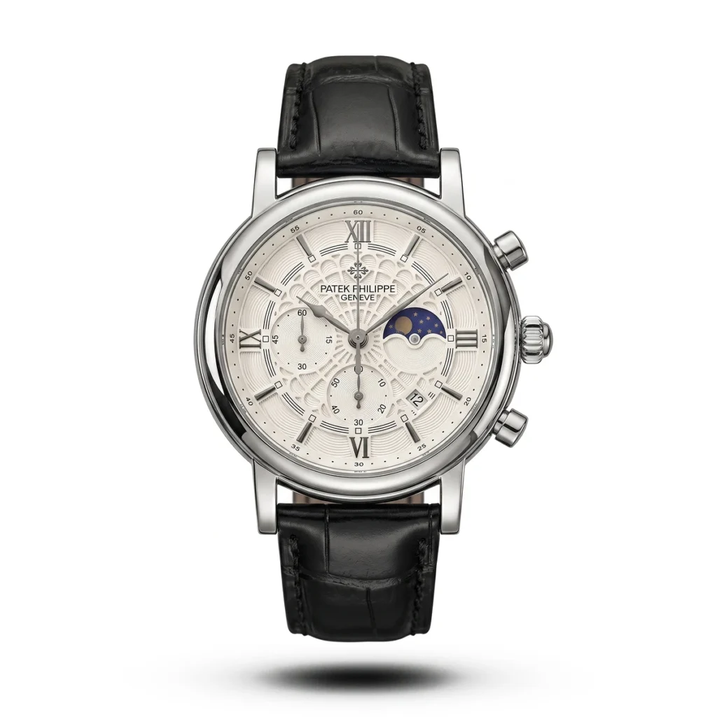 Patek Philippe spider dial black Leather white dial Watch | AA Grade Inspired