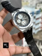 Maurice Lacroix Aikon Chronograph black Leather Watch | AA Grade Inspired