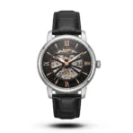 Patek Philippe Skeleton Roman black Leather silver tone Watch | AA Grade Inspired