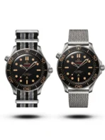 Omega 007 Jmaes Bond Edition Mesh Strap black dial Watch free nato strap